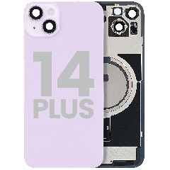 Back Glass w/ MagSafe Magnet For iPhone 14 Plus (Quality - OEM Pull B) (Purple)