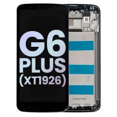 LCD Assembly With Frame For Motorola Moto G6 Plus (XT1926 / 2018) (Genuine OEM) (Black)