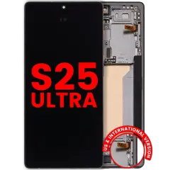 OLED Assembly With Frame For Samsung Galaxy S25 Ultra 5G (Aftermarket Plus) (US & International) (Titanium Jet Black)