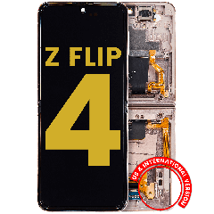 Inner OLED Assembly With Frame For Samsung Galaxy Z Flip 4 5G (US & International Version) (Refurbished) (Pink Gold)