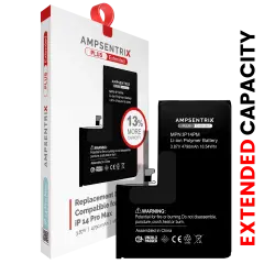 Replacement Battery For iPhone 14 Pro Max (AmpSentrix Plus Extended)
