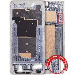 Mid-Frame Housing Compatible For Samsung Galaxy S25 Edge 5G (US & International Version) (Titanium Icyblue / Titanium Silver)