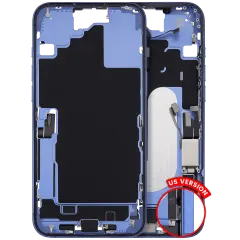 Mid-Frame Housing W/ Charging Port Flex & Small Parts For iPhone 16 Plus (US Version) (Used OEM Pull: Grade C) (Ultramarine)