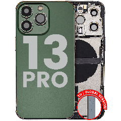 Back Housing W/ Charging Port Flex & Small Parts For iPhone 13 Pro (EU / Global Version) (Used OEM Pull: Grade C) (Alpine Green)