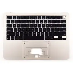 Top Case with Keyboard For MacBook Air 13" A2681 (2022)  (ISO Turkish-F) (Genuine OEM) (Starlight)