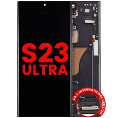 OLED Assembly With Frame For Samsung Galaxy S23 Ultra (US & International) (Aftermarket Plus) (Phantom Black)