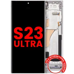 OLED Assembly With Frame For Samsung Galaxy S23 Ultra (US & International) (Aftermarket Plus) (Sky Blue)