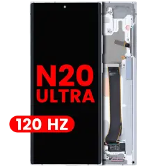 OLED Assembly With Frame For Samsung Galaxy Note 20 Ultra 5G (Aftermarket Plus) (120Hz) (Mystic White)