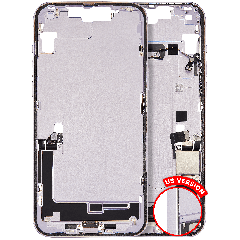 Mid-Frame Housing W/ Charging Port Flex & Small Parts For iPhone 14 Plus (US Version) (Used OEM Pull: Grade A) (Purple)