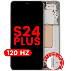 OLED Assembly With Frame For Samsung Galaxy S24 Plus 5G (US & International Version)  (Aftermarket Plus) (120Hz) (Amber Yellow)