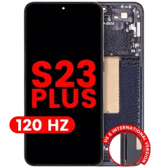 OLED Assembly With Frame For Samsung Galaxy S23 Plus (US & International) (Aftermarket Plus) (120Hz) (Phantom Black)