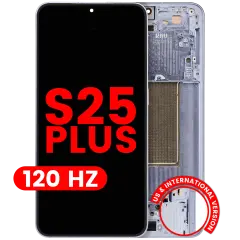 OLED Assembly With Frame For Samsung Galaxy S25 Plus 5G (US & International Version) (Aftermarket Plus) (120Hz) (Icy Blue)