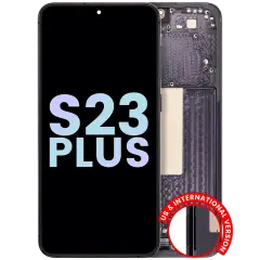 OLED Assembly With Frame For Samsung Galaxy S23 Plus 5G (US & International) (Used OEM Pull: Grade A) (Phantom Black)