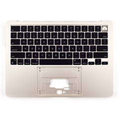 Top Case with Keyboard For MacBook Air 13" A2681 (2022)  (ISO Swiss French) (Genuine OEM) (Starlight)