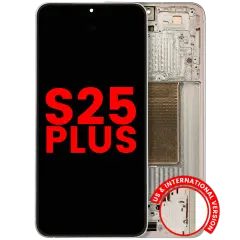 OLED Assembly With Frame For Samsung Galaxy S25 Plus 5G (US & International Version) (Aftermarket Plus) (Pink Gold)