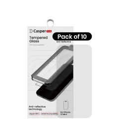 Casper Snap Tempered Glass Compatible For iPhone 13 Mini (10 Pack) (AR Clear)