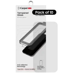 Casper Snap Tempered Glass Compatible For iPhone 13 Pro Max / 14 Plus (10 Pack) (AR Clear)