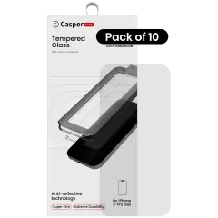 Casper Snap Tempered Glass Compatible For iPhone 17 Pro Max (10 Pack) (AR Clear)