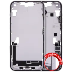 Mid-Frame Housing W/ Charging Port Flex & Small Parts For iPhone 14 Plus (EU / Global Version) (Used OEM Pull: Grade A) (Purple)