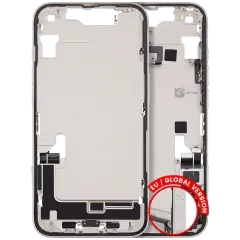 Mid-Frame Housing W/ Charging Port Flex & Small Parts For iPhone 14 (EU / Global Version) (Used OEM Pull: Grade C) (Starlight)