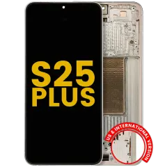 OLED Assembly With Frame For Samsung Galaxy S25 Plus 5G  (US & International Version) (Refurbished) (Pink Gold)