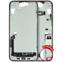 Mid-Frame Housing W/ Charging Port Flex & Small Parts For iPhone 15 Plus (US Version) (Used OEM Pull: Grade B) (Green)