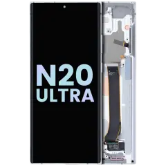 OLED Assembly With Frame For Samsung Galaxy Note 20 Ultra 5G (Service Pack) (Mystic White)