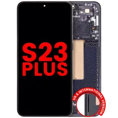 OLED Assembly With Frame For Samsung Galaxy S23 Plus (US & International) (Aftermarket Plus) (Phantom Black)