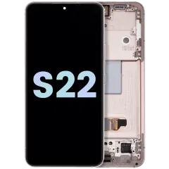 OLED Assembly With Frame For Samsung Galaxy S22 5G (Service Pack) (Pink Gold)