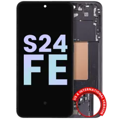 OLED Assembly With Frame For Samsung Galaxy S24 FE 5G (US & International Version) (Service Pack) (Graphite)