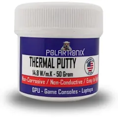Thermal Putty 14.8 W/m·K Non-Conductive High-Performance Gap Filler (50g) for Laptop GPU / PS5 Xbox Series X/S / VRAM MOSFETs Coils (PolarTronix)