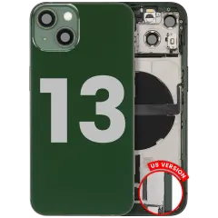 Back Housing W/ Charging Port Flex & Small Parts  For iPhone 13 (US Version) (Used OEM Pull: Grade B) (Green)