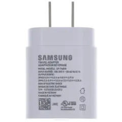 USB Type C Samsung Wall Power Adapter (OEM Grade New) (240v USA) (Black)