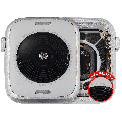 Housing Assembly Compatible For Watch Series SE 2nd (44MM) (Used OEM Pull: Grade A) (GPS Version) (Aluminum / Silver)