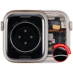 Housing Assembly Compatible For Watch Series 7 (41MM) (Used OEM Pull: Grade A) (Aluminum/Starlight) (Cellular Version)