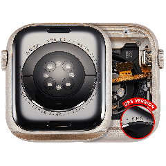 Housing Assembly Compatible For Watch Series 7 (45MM) (Used OEM Pull: Grade A) (Aluminum/Starlight) (GPS Version)