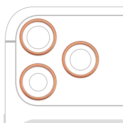 Back Camera Bezel Ring Only For iPhone 17 Pro / 17 Pro Max (Cosmic Orange) (3 Piece Set)