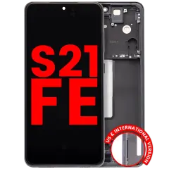 OLED Assembly With Frame For Samsung Galaxy S21 FE 5G (US & International Version) (Aftermarket Plus) (Graphite)