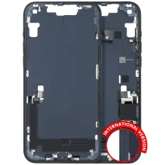 Mid-Frame Housing W/ Charging Port Flex & Small Parts For iPhone 14 Plus (EU / Global Version) (Used OEM Pull: Grade A) (Midnight)