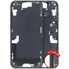 Mid-Frame Housing W/ Small Parts For iPhone 15 Plus (US Version) (Used OEM Pull: Grade B) (Black)