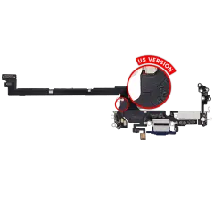 Charging Port Flex Cable For iPhone 17 Pro (Aftermarket Plus) (US Version) (Deep Blue)