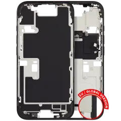 Mid-Frame Housing  W/ Small Parts For iPhone 16 Pro (EU / Global Version) (Used OEM Pull: Grade A) (Black Titanium)