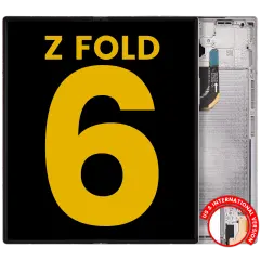 Inner OLED Assembly With Frame For Samsung Galaxy Z Fold 6 5G (US & International) (Refurbished) (Silver Shadow)