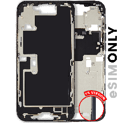 Mid-Frame Housing  W/ Small Parts For iPhone 16 Pro Max (US Version) (Used OEM Pull: Grade C) (Black Titanium)