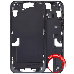 Mid-Frame Housing  W/ Small Parts For iPhone 15 Plus (EU / Global Version) (Used OEM Pull: Grade C) (Black)