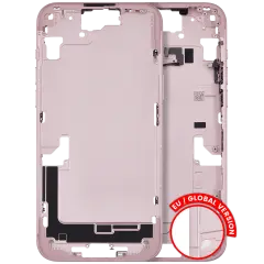 Mid-Frame Housing W/ Small Parts For iPhone 15 Plus (EU / Global Version) (Used OEM Pull: Grade B) (Pink)