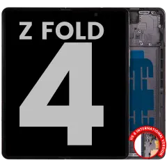Inner OLED Assembly With Frame For Samsung Galaxy Z Fold 4 5G (US & International) (Used OEM Pull: Grade A) (Phantom Black)