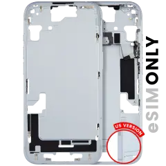 Mid-Frame Housing  W/ Small Parts For iPhone 15 (US Version) (Used OEM Pull: Grade C) (Blue)