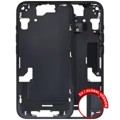 Mid-Frame Housing  W/ Small Parts For iPhone 15 (EU / Global Version) (Used OEM Pull: Grade C) (Black)