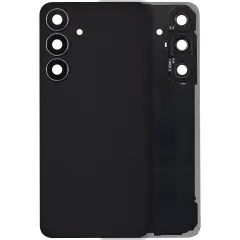 Back Cover Glass With Camera Lens For Samsung Galaxy S25 FE (No Logo) (Aftermarket Plus) (Jetblack)